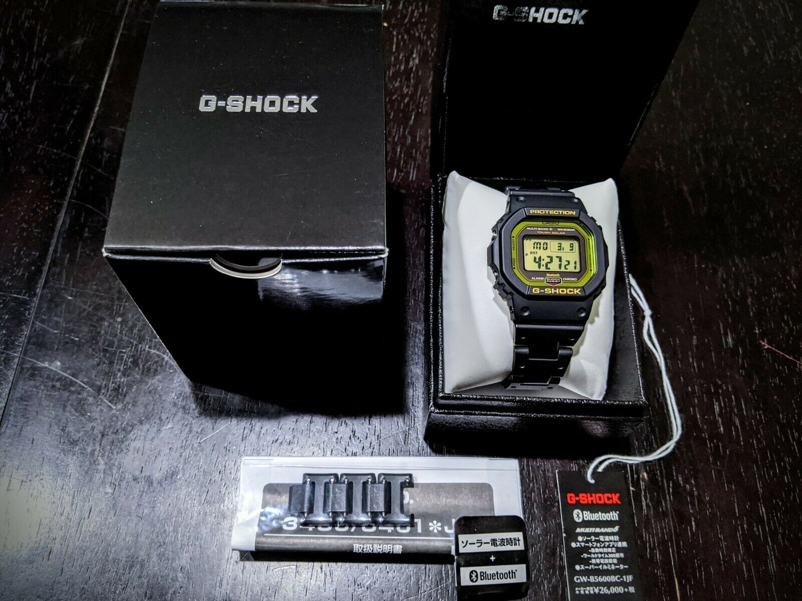 Casio G Shock Gw B5600bc 1 Yellow Bluetooth Men S Square Watch On Combi Bracelet Watchcharts
