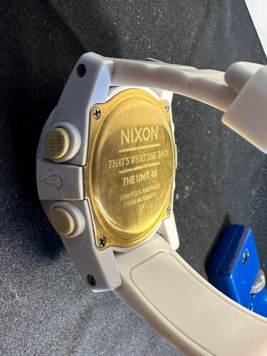 NIXON The Unit 40 White/Gold Digital Watch | WatchCharts Marketplace