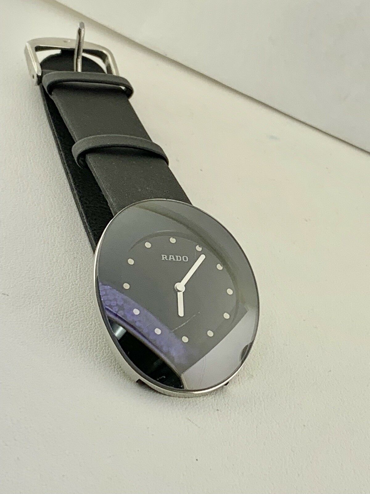 Rado eSenza 964.0490.3 Black Dial Leather Strap Swiss Quartz Dress