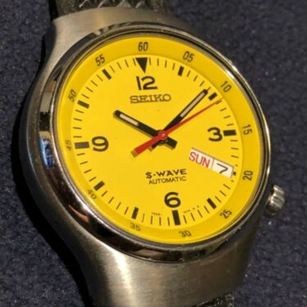 vintage Seiko S-Wave 7S26-0110 Yellow Dial Day/date Diver In Near Perfect  Cond | WatchCharts