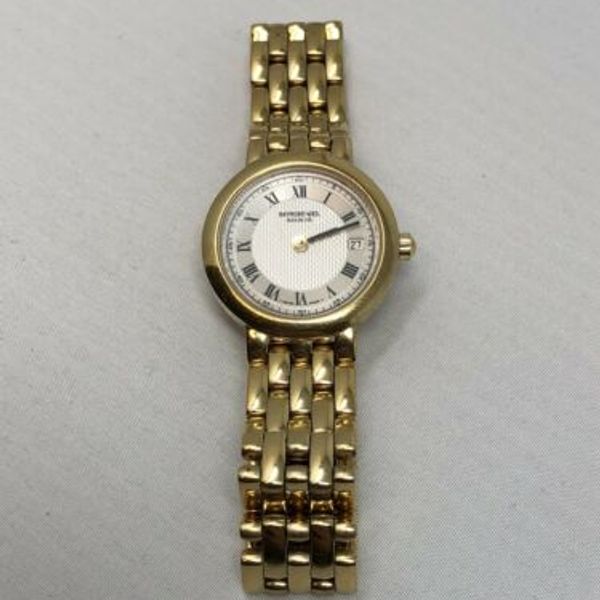 Raymond Weil Geneve 9981 - 18K Gold Electroplated 10M Date Quartz ...