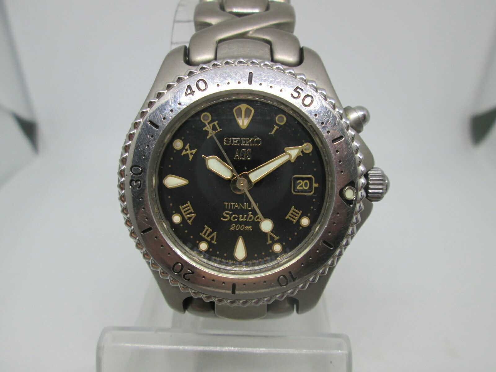 SEIKO 3M22-OB10 セイコー AGS Scuba TITANIUM 37345b47-119b-4624-ae24-
