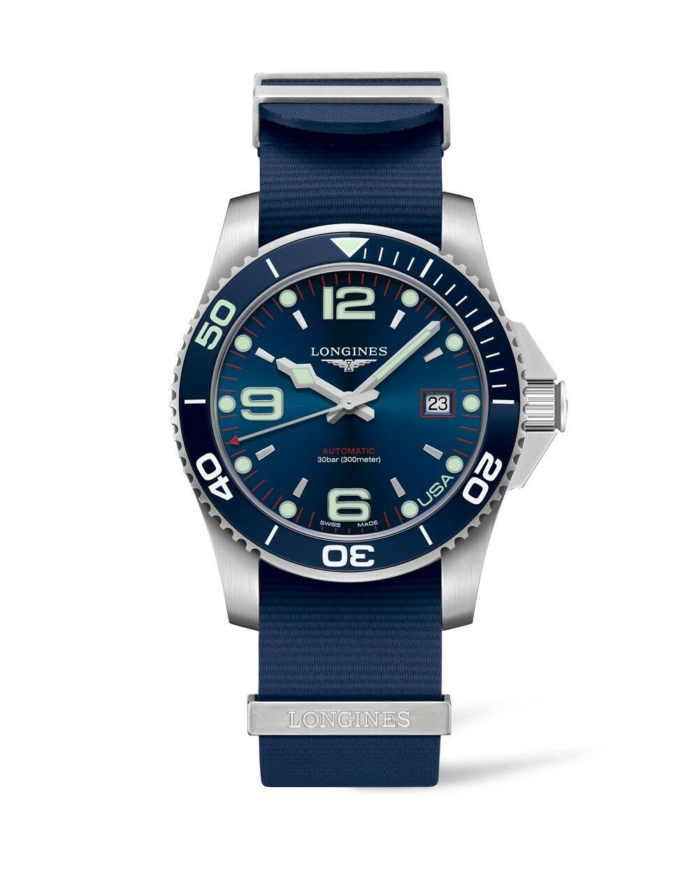 L37424986 Longines USA EXCLUSIVE HYDROCONQUEST W ADDT L NATO STRAP