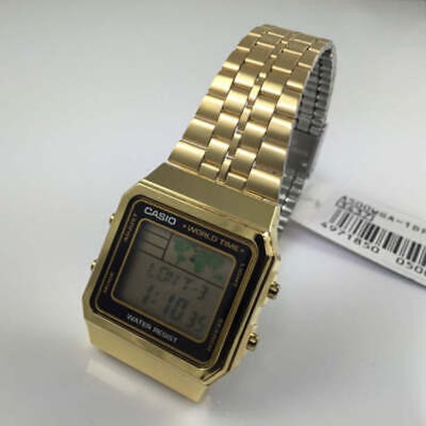 Casio Vintage A500 Gold and Black Watch A500WGA-1DF