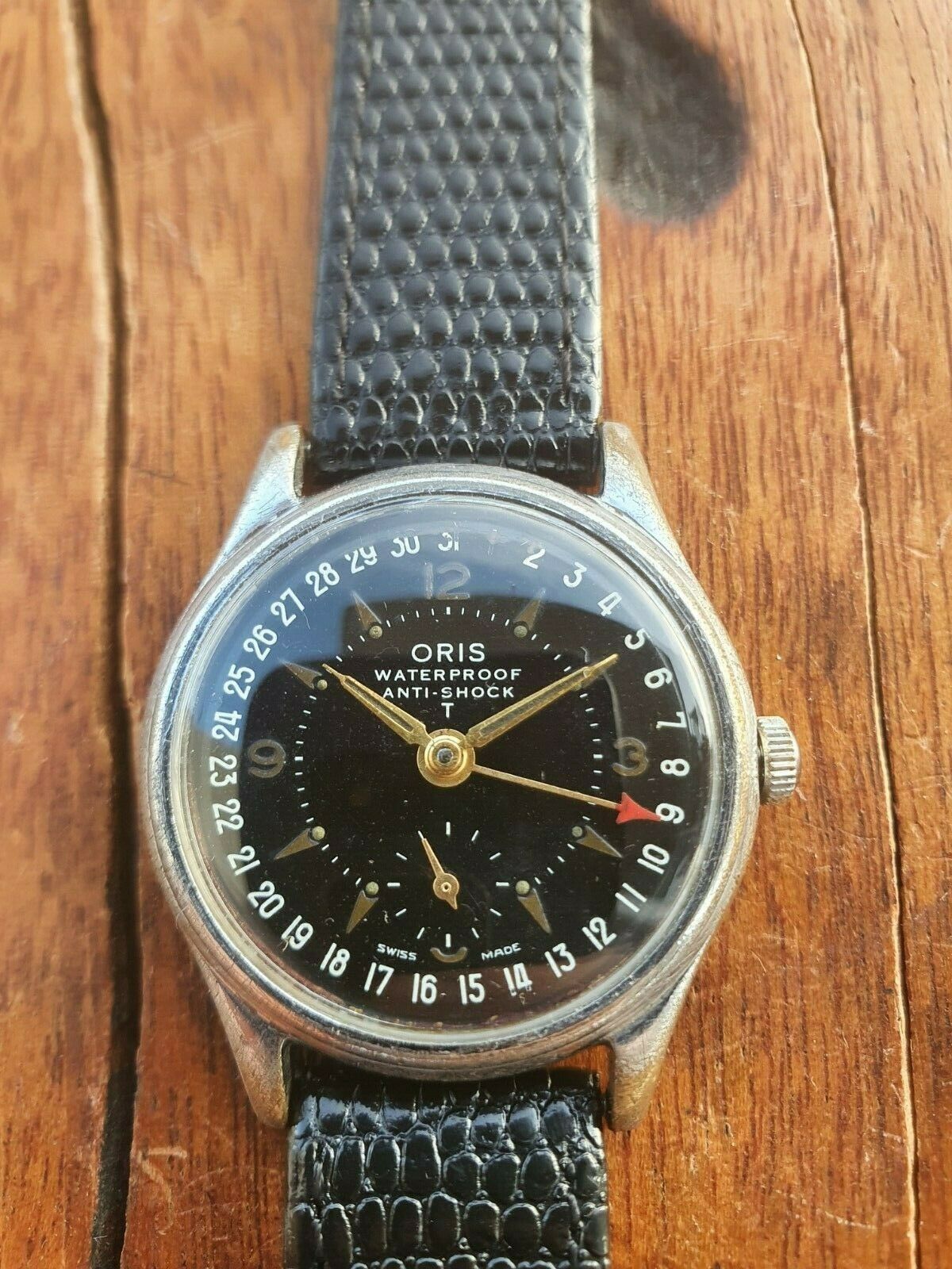 Vintage Oris Pointer Date Original Black Tritium Dial cal.583 KIF