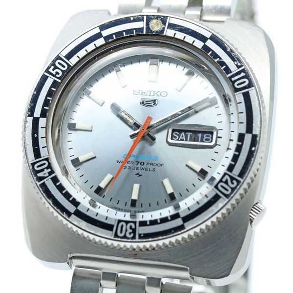 SEIKO 5 Sports 5126-8130  Seiko 5 Sports Seat    Self-winding overhauled [Brand watch] [Domestic watch] [PAWN  SHOP] [Pawn shop] [Appraised product] [Genuine guarantee] | WatchCharts