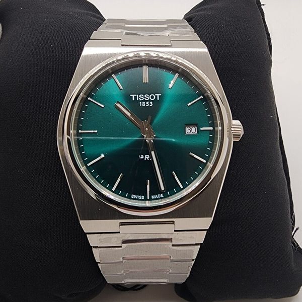 Tissot PRX Green Dial Silver Steel Strap Unisex Watch  - T137.210.11.091.00