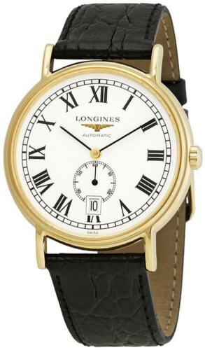 Longines Presence Automatic Yellow Gold PVD Black Leather Mens Watch L48052112 WatchCharts Marketplace