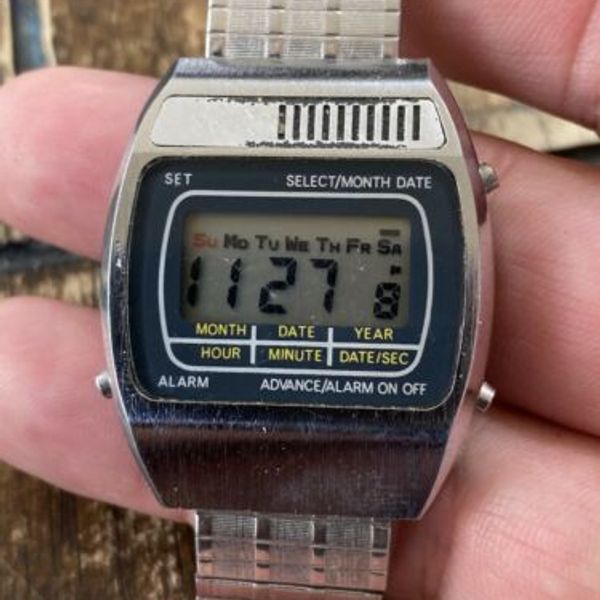 Vintage Timex Handok Digital Watch W Timex K Cells Runs No Reserve $5 ...