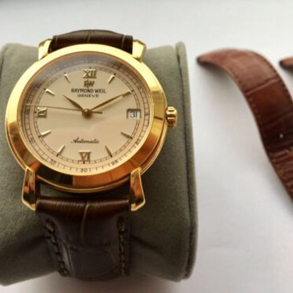 Montre Automatique Raymond Weil Plaquée Or Rose 18k - Occasion Homme - Cadran Rosé