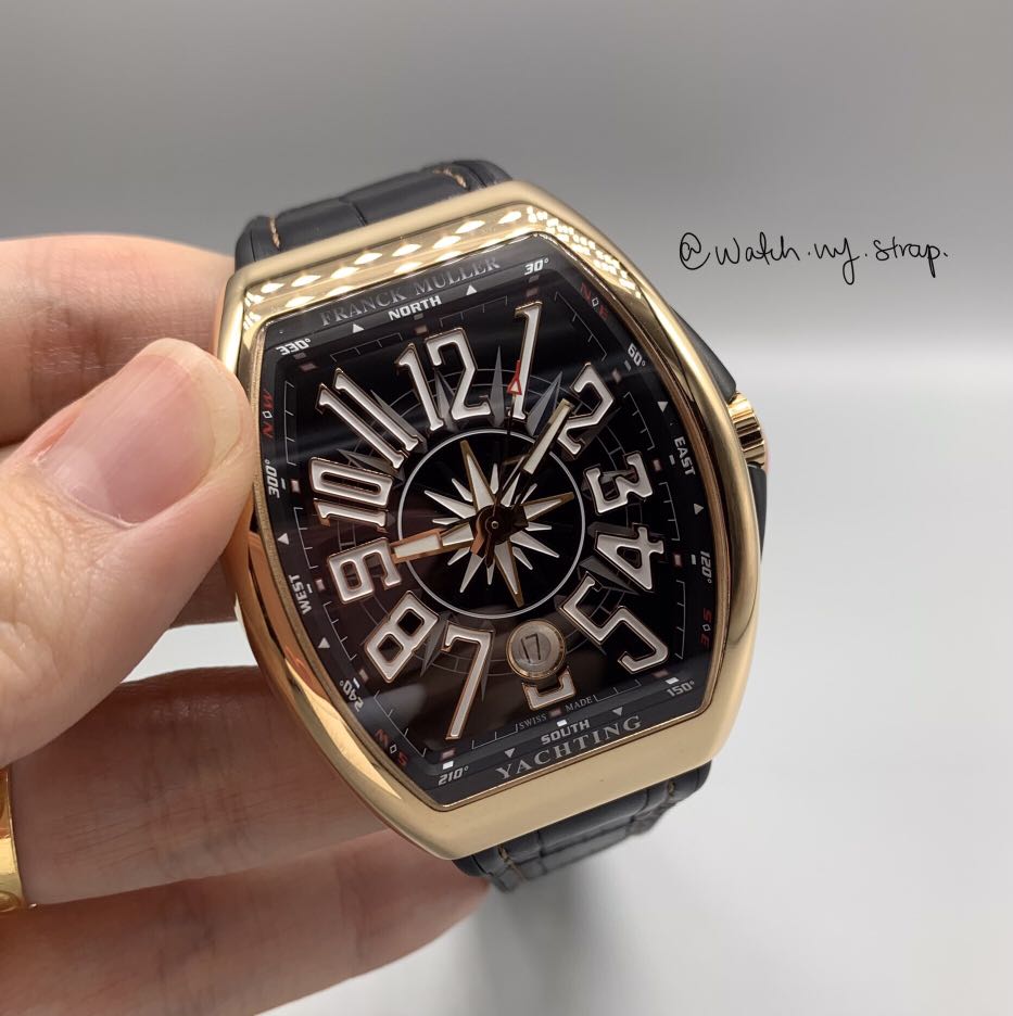 FULL SET FRANCK MULLER V41 VANGUARD YACHTING FULL 18K ROSE GOLD