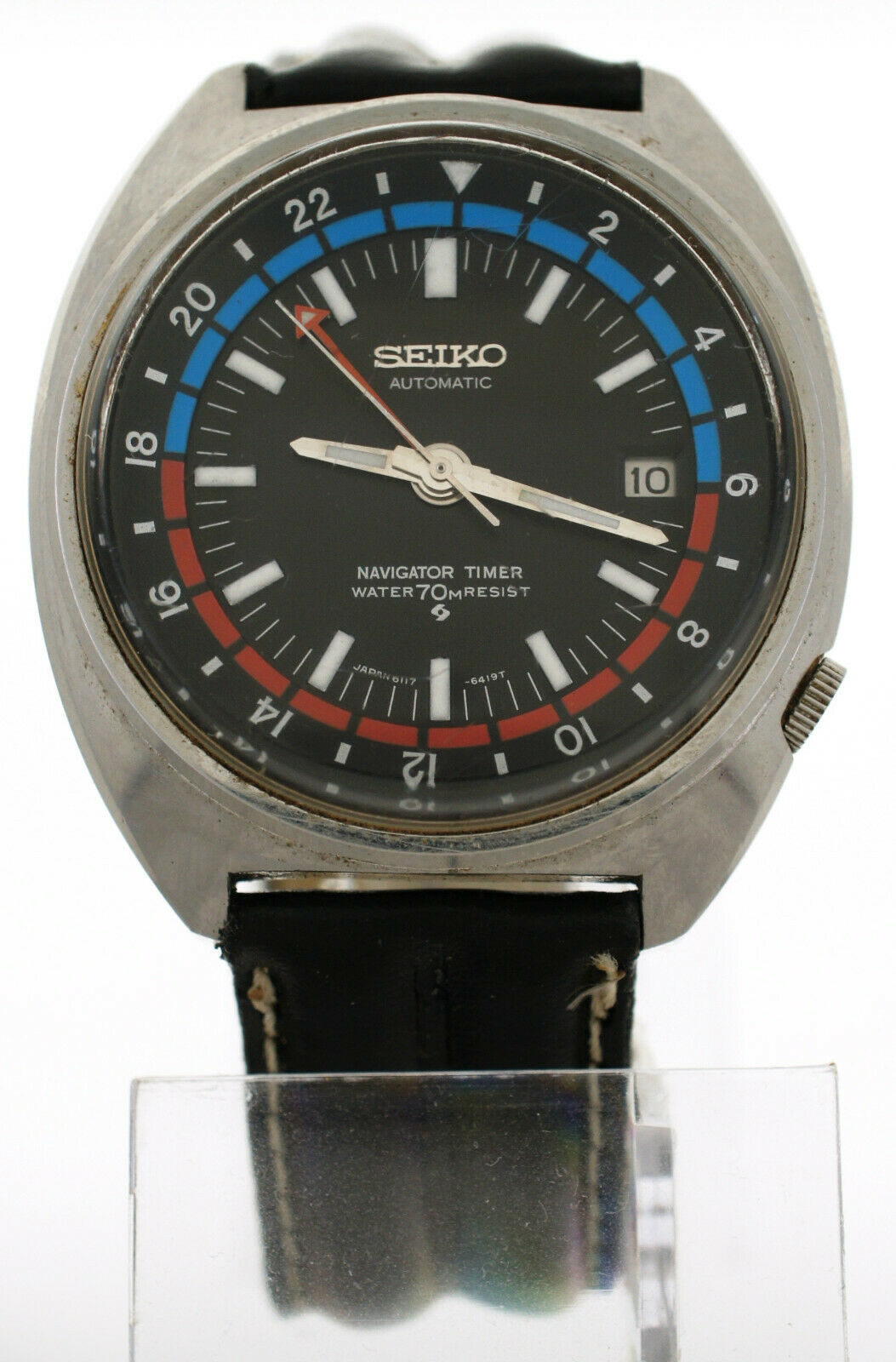 Vintage 1970s Seiko Navigator Timer GMT Watch 6117-6410 Pilot Date Automatic  | WatchCharts