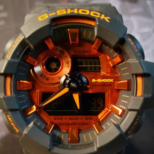 Casio G Shock GA-700BR Orange Chrome Face WatchCharts