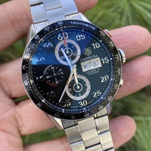 Tag Heuer Carrera Chronograph 39mm Watch - Blue Dial - Blue Band - Steel Case