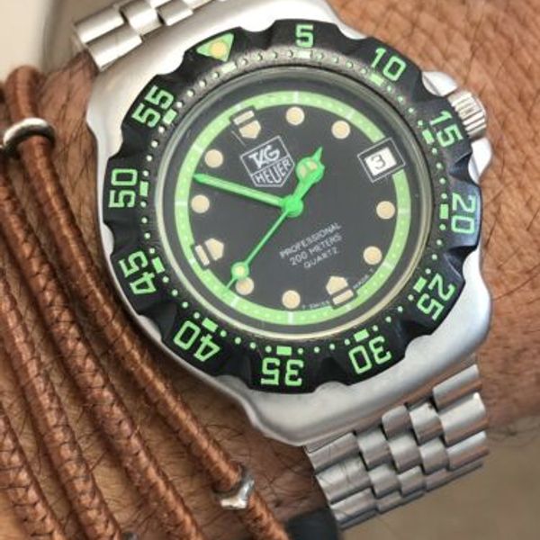 Collectors Vintage Tag Heuer Formula 1 F1 WA1215 Rarest Green Color ...