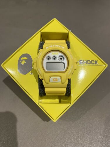ジャンク品　bape G-Shock DW-6900 イエロー CASIO G-SHOCK A BATHING APE DW-6900 Limited Edition Wristwatch