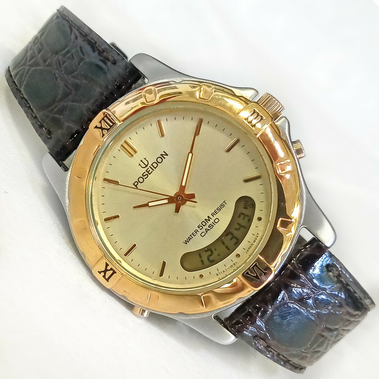 電池新品／CASIO POSEIDON PNM-506 YACHT TIMER Casio Poseidon PNM-506 Cal.389 Yacht Timer 50m 5bar very