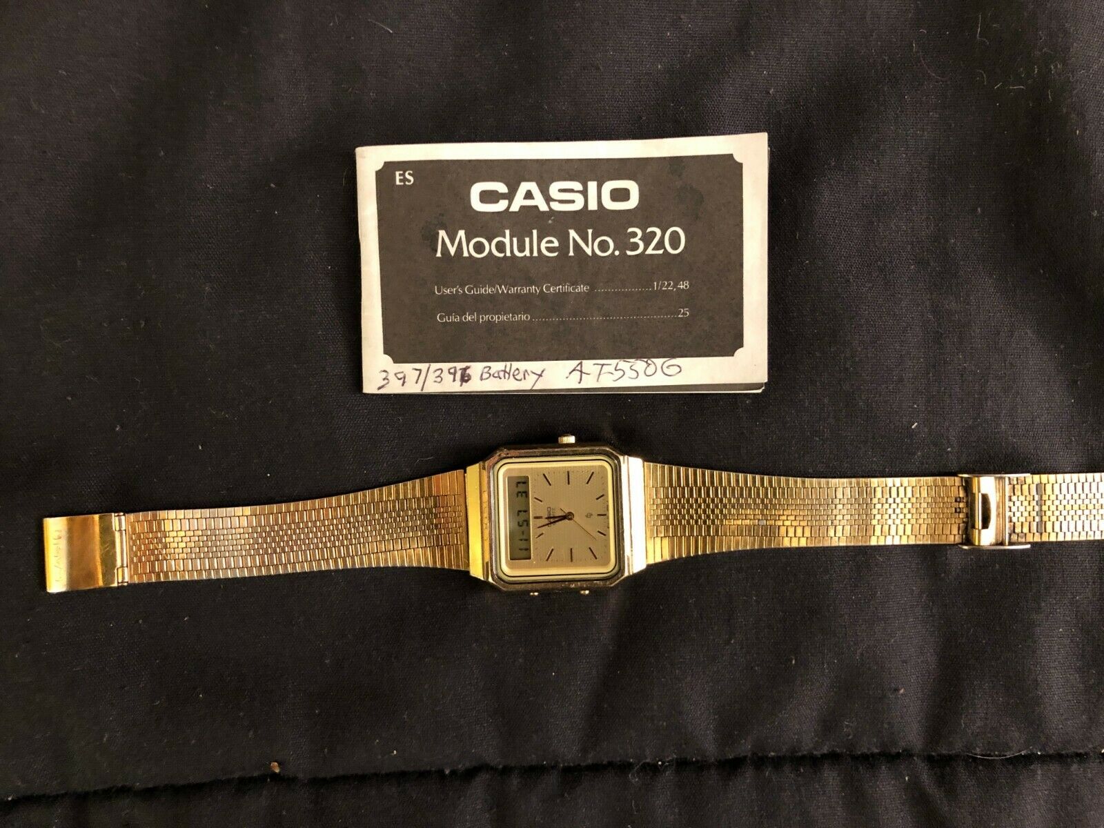 Rare Vintage CASIO AT-550G Touch Screen Analog/Digital Calculator 