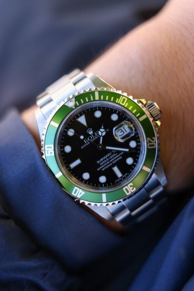 FS 2005 Rolex Submariner Ref. 16610LV Kermit Box and Papers