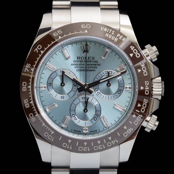 FSOT: Rolex Platinum Daytona 116506 Platona Baguette Box Papers ...