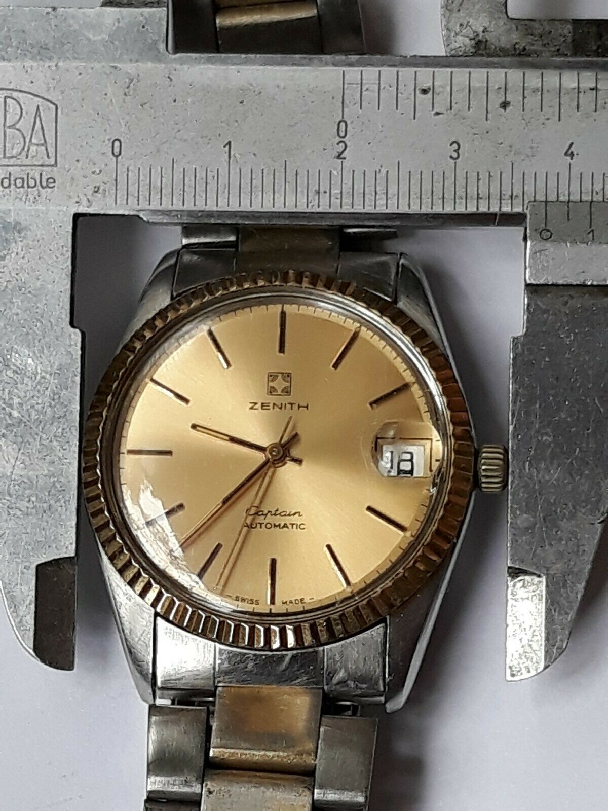 Vintage ZENITH Captain Automatic 17J Eta 490 With Date
