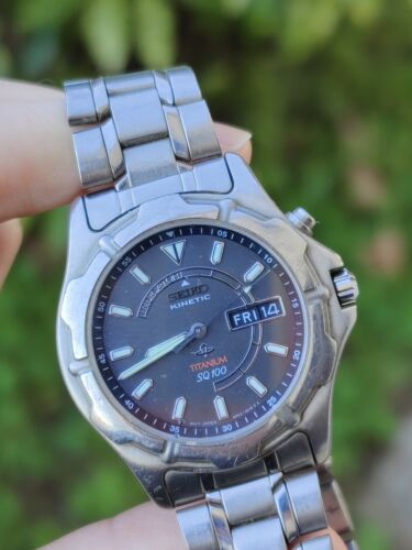 Seiko titanium Kinetic SQ 100 0c00 watch montre reloj ags scuba skx | WatchCharts