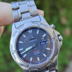 Seiko titanium Kinetic SQ 100 5M43 0c00 watch montre reloj Uhr ags scuba  skx | WatchCharts