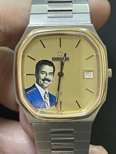 SWISS ETERNA President Saddam Hussein Iraq Watch Men Size Gold