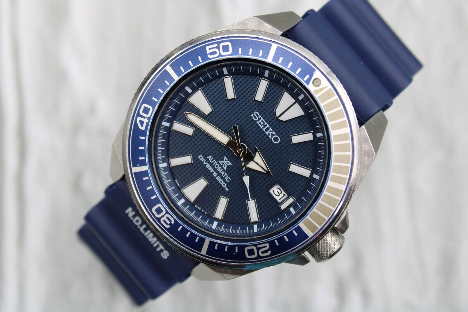 Seiko Prospex Samurai Blue Automatic Divers Wrist Watch
