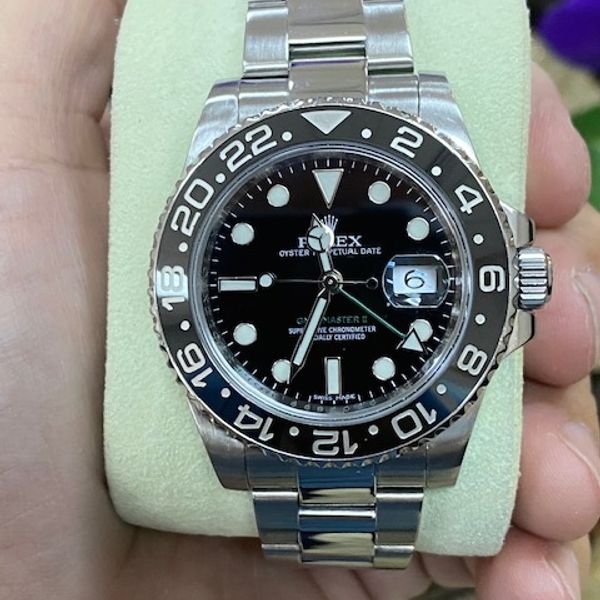 Fs:116710 rolex gmt 2 black complete set | WatchCharts