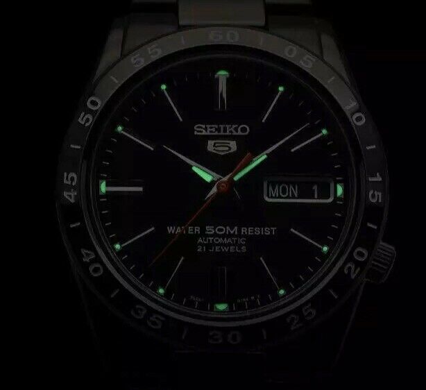 Seiko 5 SNKE03K1 Black Lightning Reimport Model Automatic Watch