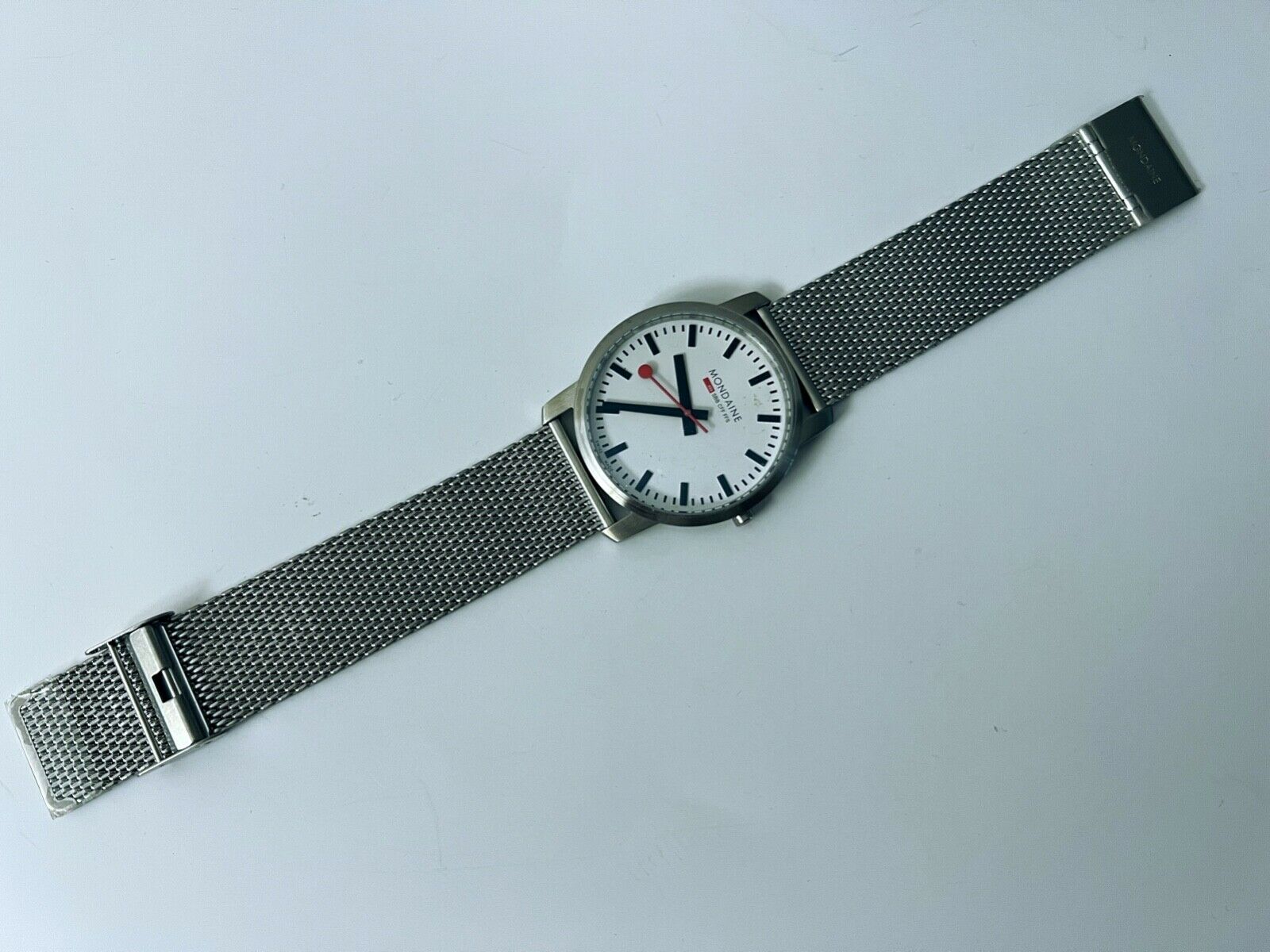 Mondaine A638.30350.S1 Railways White Silver 41mm Quartz Men Watch 