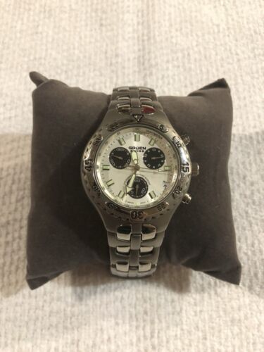 Titanium Chronograph Gruen Panda Dial Men's Watch GSM048