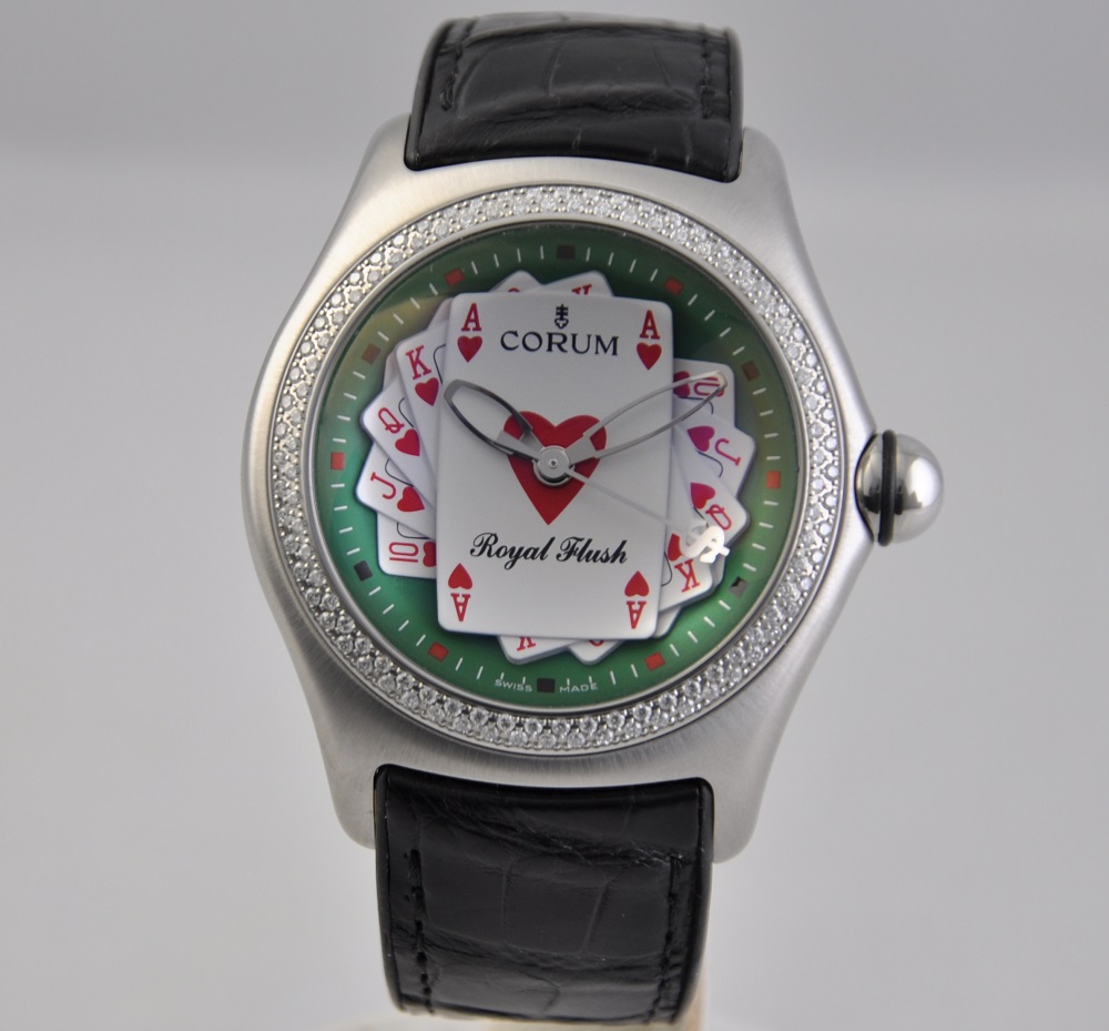 FS Corum Bubble Royal Flush Factory Diamonds LIMITED Steel