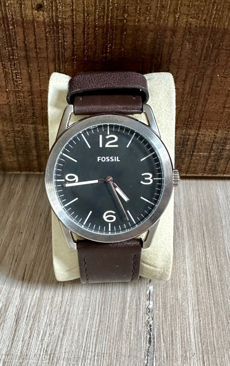 Fossil Ledger Three Hand Brown Leather Men s Watch Style B02465 WatchCharts Marketplace