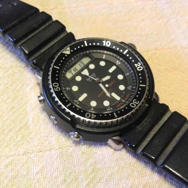 1984 Seiko H558-5009 150 meter Arnie diver watch With GL831 Rubber Band ...