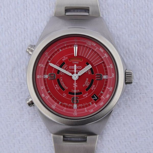 JDM Seiko SUS Red Dial - SCFJ003 6M26-6020 - Dancing Hands Watch ...