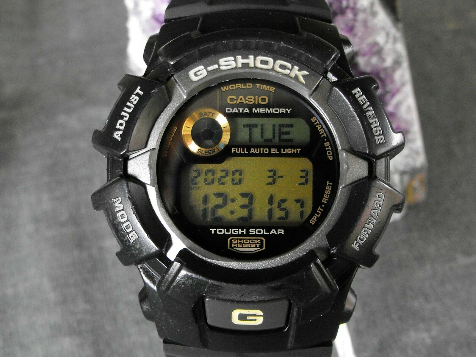 Rare Casio G Shock G-2300 2184 Module Tough Solar Databank