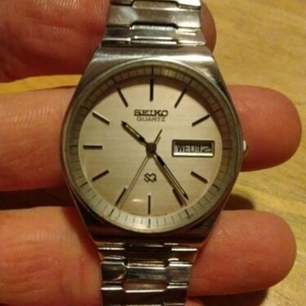 Vintage Seiko 8223-7070 Day Date Men's Watch, running 8223A Movement w ...