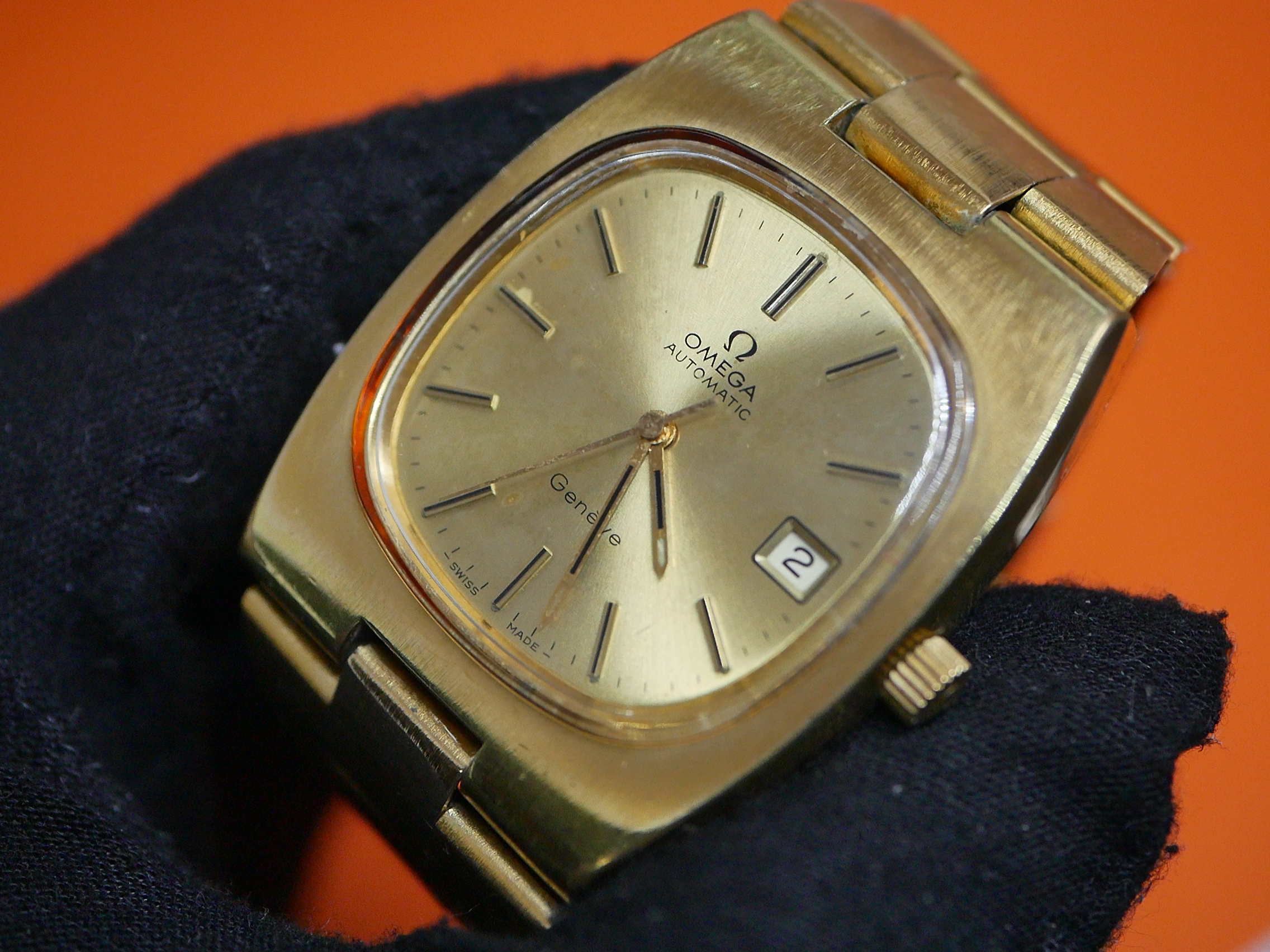 WTS] Omega Automatic Geneve 36mm Gold Plated TV Case 166.0191 from