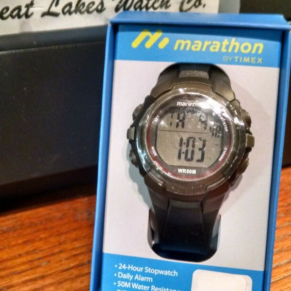 Marathon by Timex Men's Digital FullSize Watch, Black Resin Strap