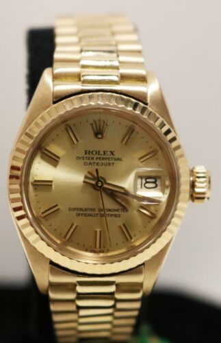 1975 Rolex 6917 Ladies 18k Gold 