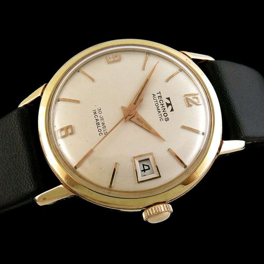 Vintage Men's Technos 30 Jewel Cal 1700/01 Automatic Wrist Watch