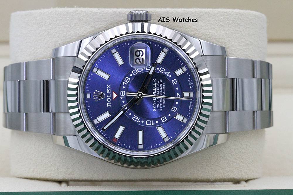 Rolex sky dweller 2024 steel blue dial