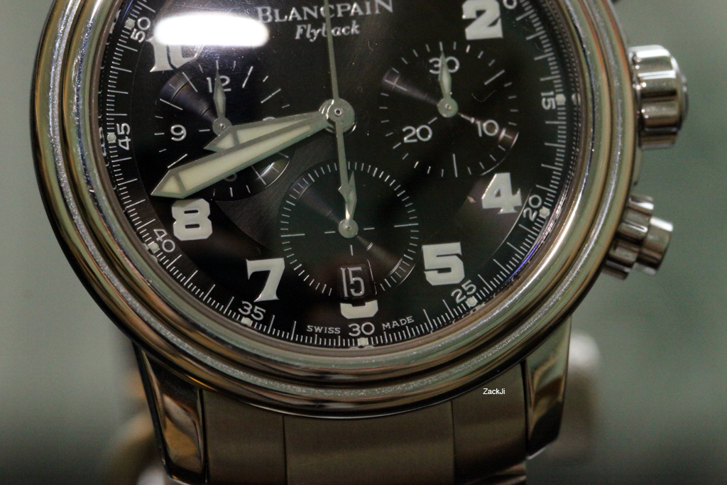 FSOT Blancpain Leman Flyback Chronograph SS black dial X71