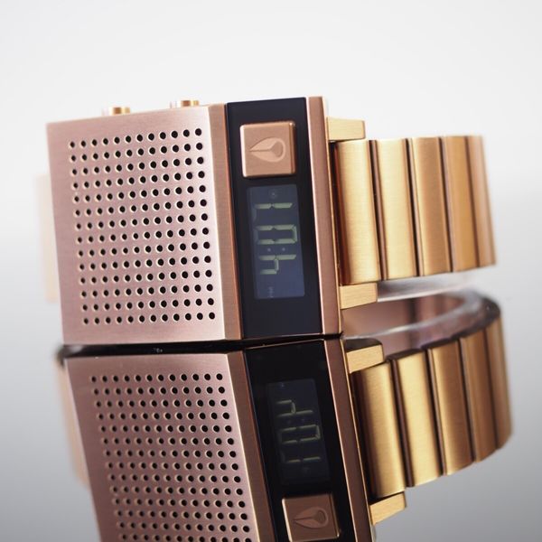 Montre Parlante Nixon The Dork Too All Rose Gold - Boîtier Or Rose - Neuf Avec étiquettes