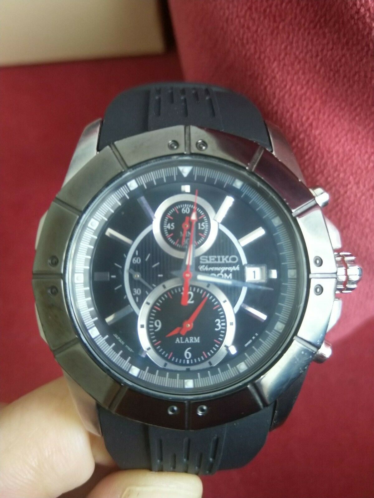 ふっさ様 オーダー ⑦ Seiko 7t62 0dp0 Blue Face Tachymeter Men's Watch