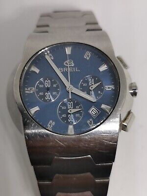 MENS BREIL 2519773499 CHRONOGRAPH STEEL CALENDAR WATCH SPARES REP