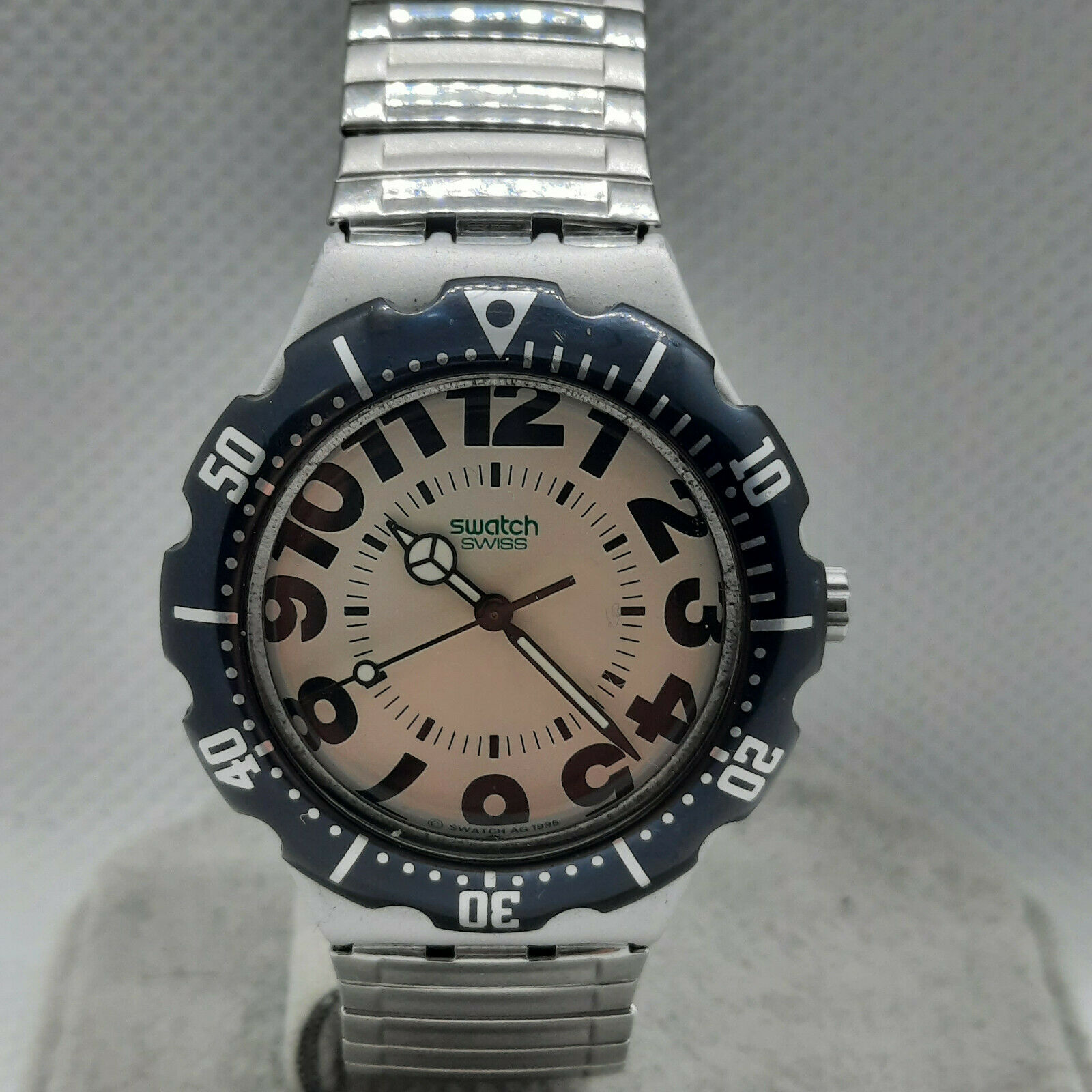 Swatch Irony Scuba YDS1000 Spaceship Aluminum NOS! Box/Paper