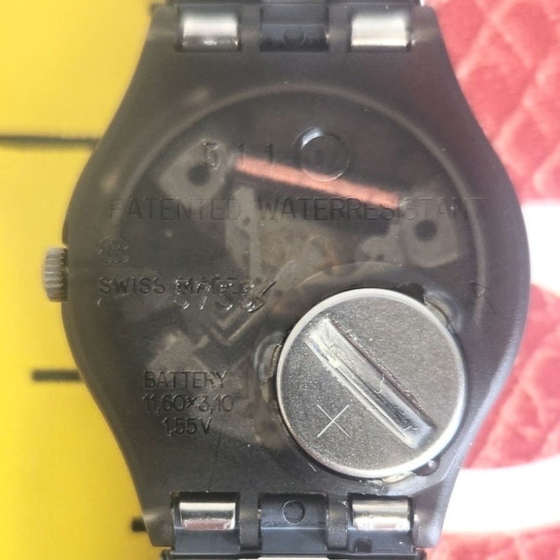 Swatch watch SILVER PLATE GM129 1995 Standard Gents New Old Stock